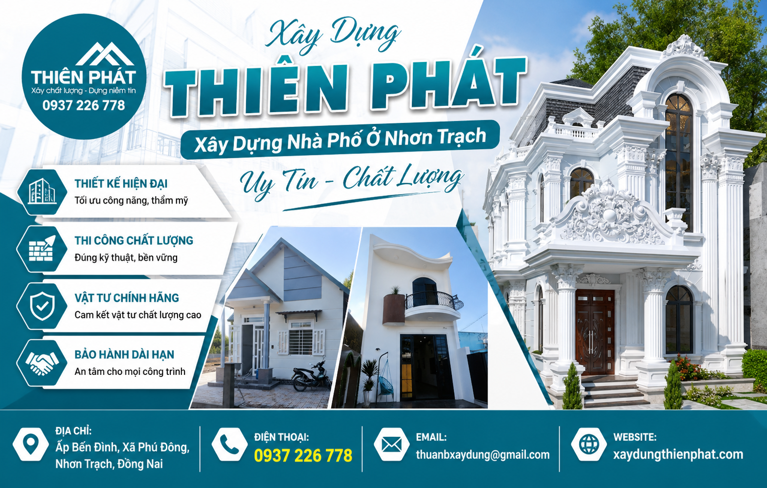 xây dựng nhà phố ở Nhơn Trạch
